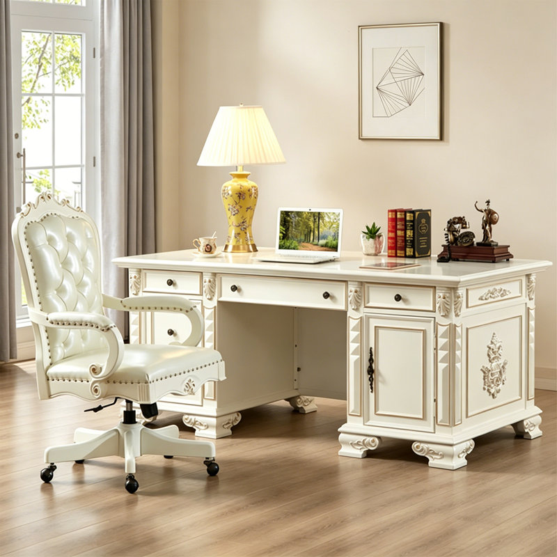 Bureau d'écriture Retro, H 30,7 po x l 70,86 po x P 35,43 po