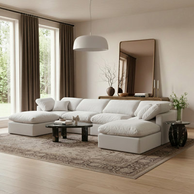 Itala Velvet U-Shaped Sectional Reversible