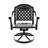 All-Weather 5 Table And Chair , Aluminum, 35.43" Round Table, 4 Swivel Chairs, Black, To Weather Changes, Comfortable Outdoor Dining Furniture, Cast-1477924234
