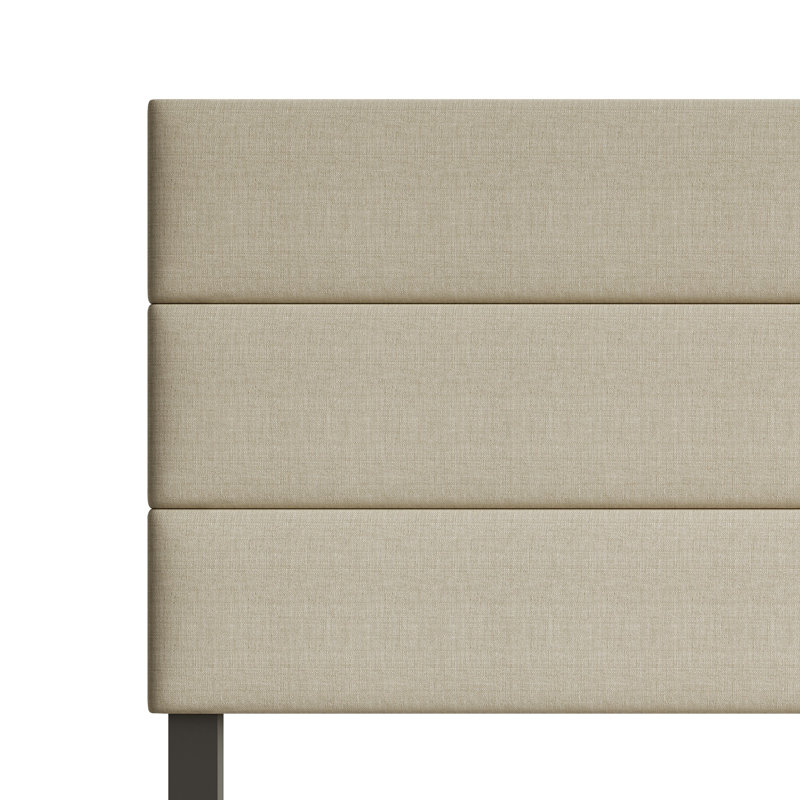 Tête de lit tapissier Farmersville, Simple, Beige