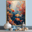 Orange, poisson koi, corail, magie marine - art mural Coralwall