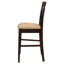 Tabourets à hauteur de comptoir beige et cappuccino (ensemble de 2)
