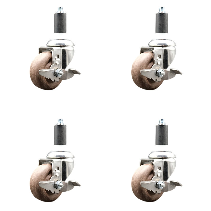 Stem Caster, 3.5" H x 3.5" W