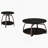 Dark Charcoal 2-Piece Round Coffee Table Set