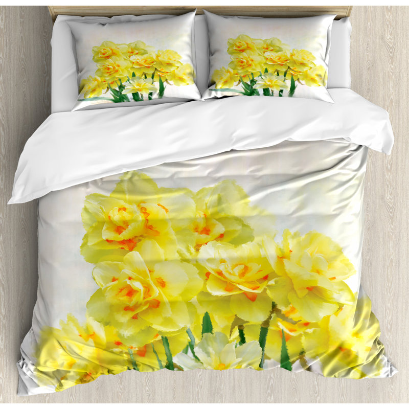 Cottage Americana Polyester Floral Duvet Cover