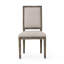 Ensemble de 2 chaises d'appoint Side, polyester beige blé, brun vieilli-121386507-121386511