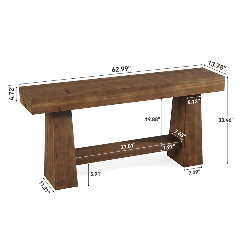 160cm Solid Wood Console Table