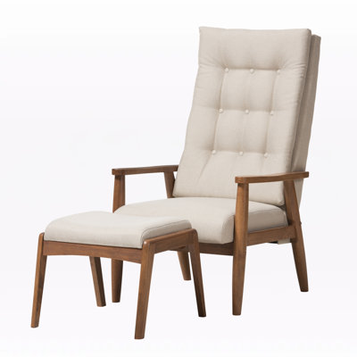 Kellems Upholstered Accent Chair with Ottoman