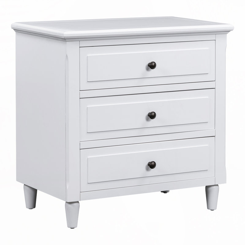 Commode décorative 3 tiroirs, Blanc