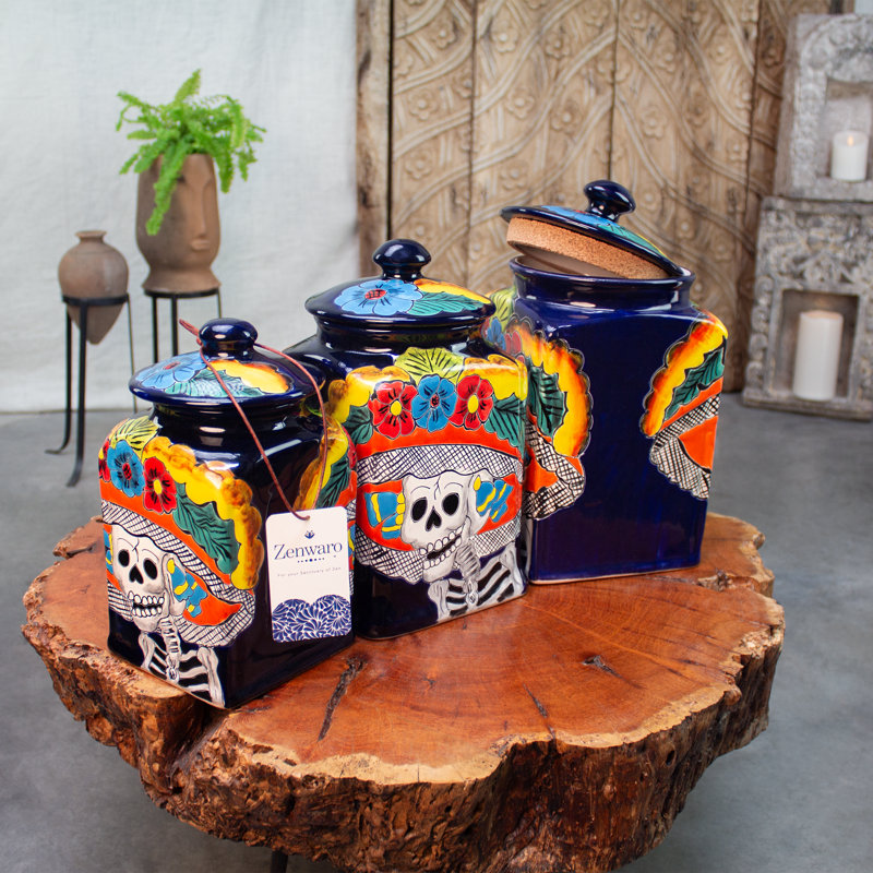 Pot à friandise en céramique 96 lb vintage catrina