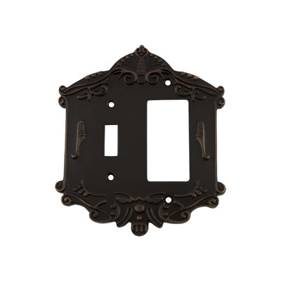 Victorian 2-Gang Toggle Light Switch / Rocker Combination Wall Plate