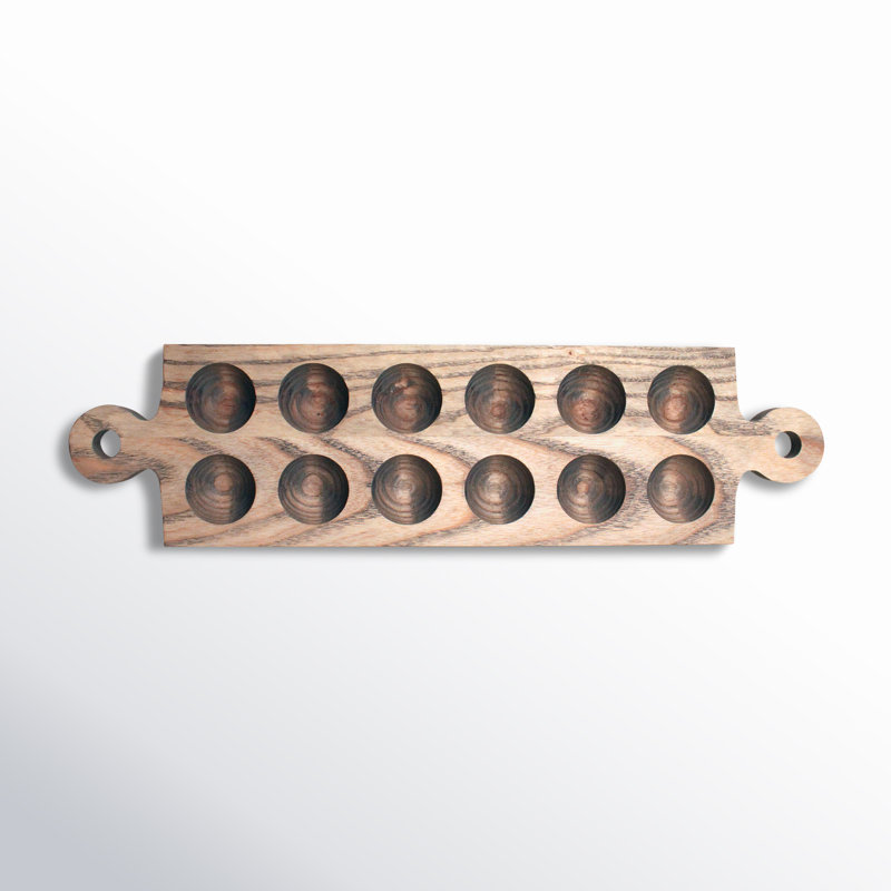 Cornish Wood Egg Platter, Gray
