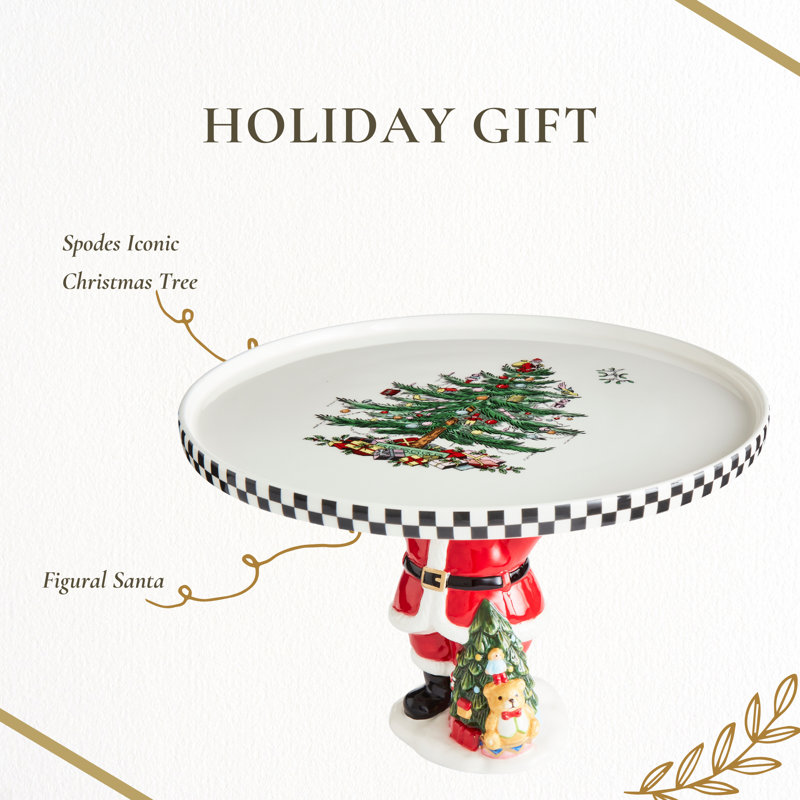 Spode Figural Cake Plate - BlackWhite
