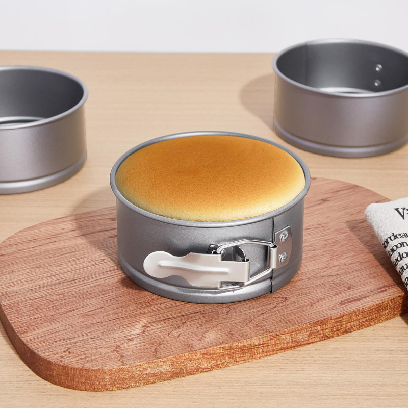 Springform Pans Mini Cheesecake, Removable Bottom Leakproof, Nonstick Spring Form Baking Easy Release Round Molds, 25 Pcs, (Gray)