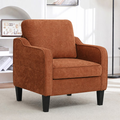 Mid-Century Accent Chairs Featuring Removable Cushions