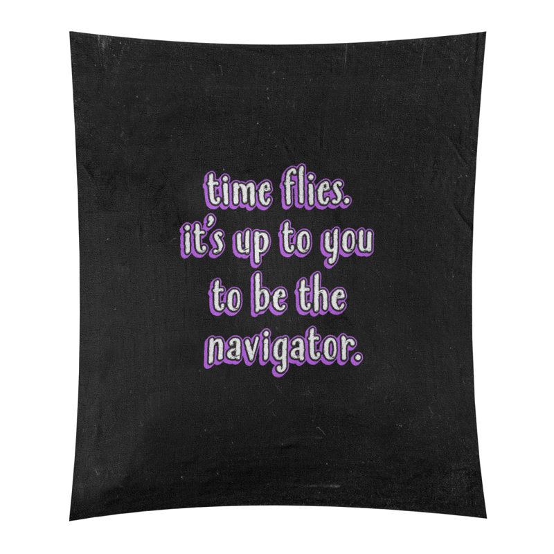 Tapisserie tableau noir en polyester time quote, H 60 po x l 51 po, Mauve