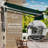 Patio Awning - Manual Retractable Sun Cover For Patio. Reduce Heat. Aluminum And Steel. Versatile In Exterior Screening Deck Window Cover. Reduces Heat & Effects. Steel, Fabric. Fits Various