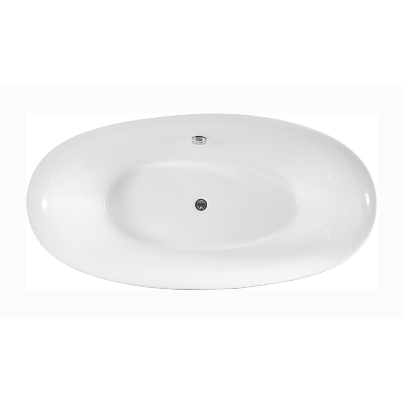 Toulouse 67'' x 33'' Freestanding Soaking Acrylic Bathtub