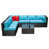 Coussin bleu / cadre noir est en rupture de stock sélectionné