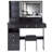 41" Large Size Left Drawer Desktop Vanity Table+Cushioned Stool Dresser Set-1411115058