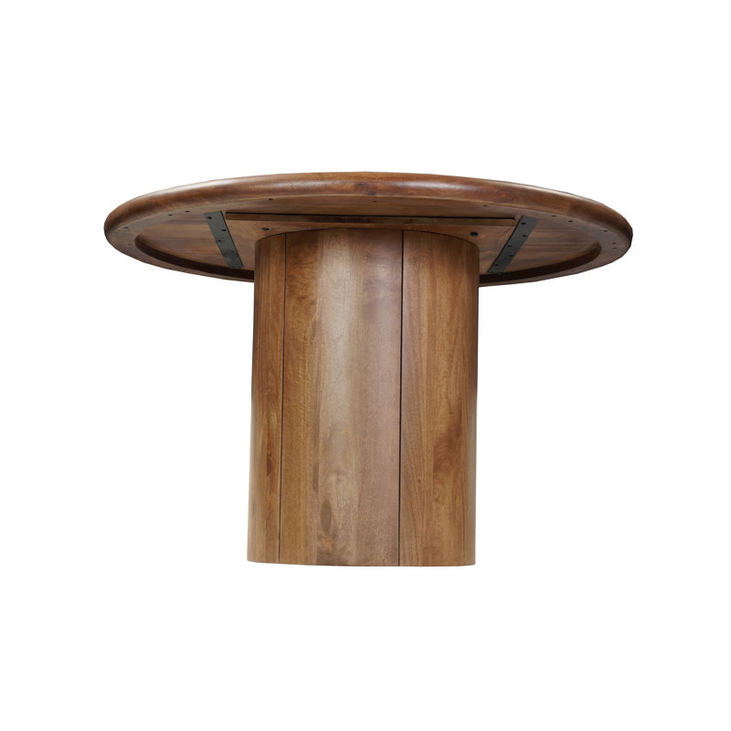 48" Round Solid Wood Dining Table, Walnut