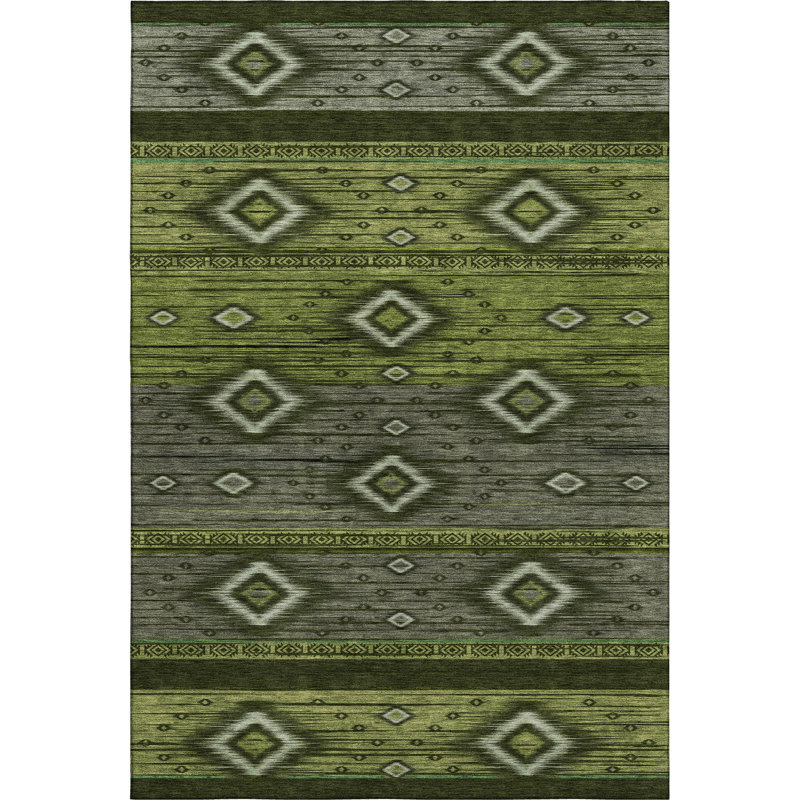 Premium Machine Washable Mayfield AMF1943 Tribal Rug, Rectangle 10' x 14'