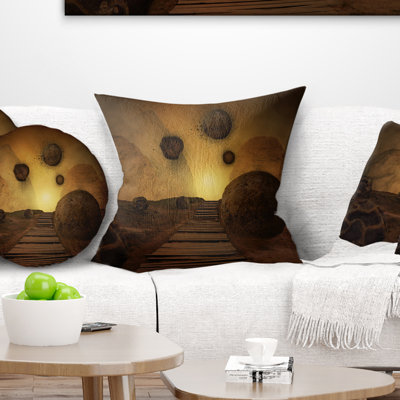 Pierres de l'espace - coussin abstrait imprimé