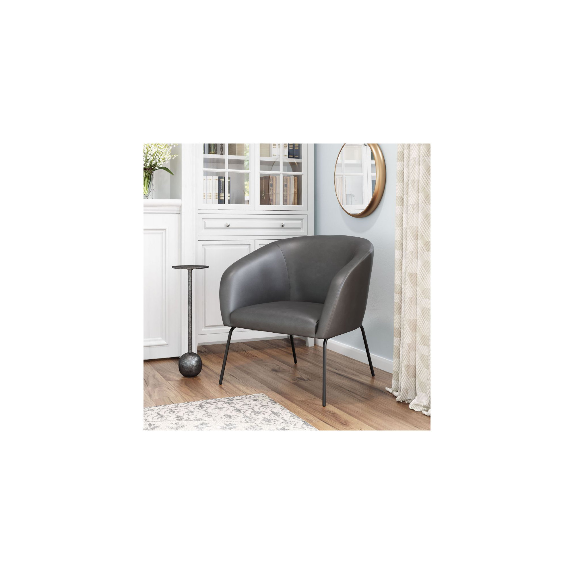 Quinten Upholstered Armchair, Gray