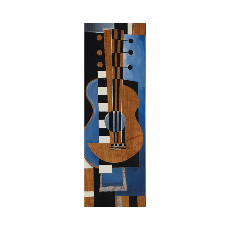 Blues Guitar by Liz Jardine - Wrapped Canvas Panoramic Print, 121.92 cm H x 40.64 cm W x 1.91 cm D