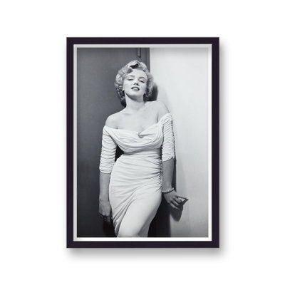 Marilyn Monroe Seductive Pose Low Cut Gown - Single Picture Frame Print
