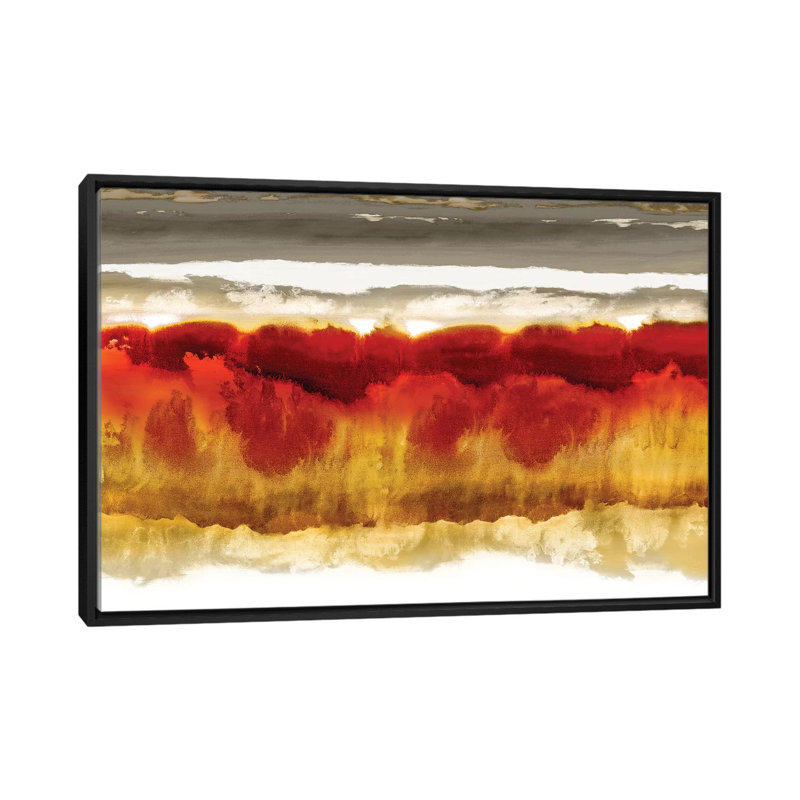 " Wholeheartedly " by Rachel Springer, 18" H x 26" W x 1.5" D, Black Framed Canvas, No Mat