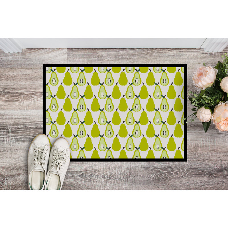 Donohoe Caroline's Treasures Non-Slip Outdoor Door Mat, White, 27" L x 18" W