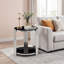 Ensemble de table de salon 3 pièces avec plateau en verre et base en acier inoxydable-131206677