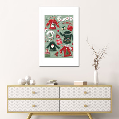 «Warmest Wishes Pulls», reproduction d'art mural, papier d'art encadré