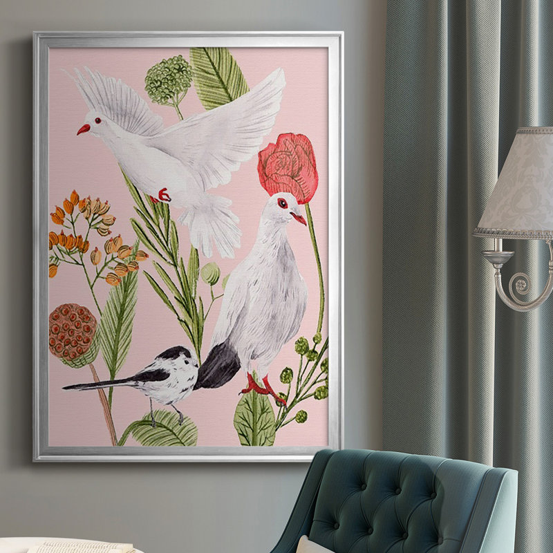 Oiseaux en mouvement I, H 42,5 po x l 30,5 po x P 1 po, Argent