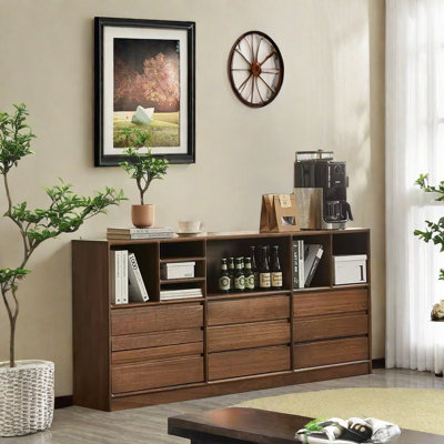 Floor-to-ceiling Black Walnut Sideboard