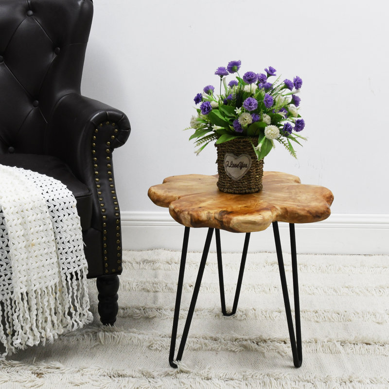 Hoffer Solid Wood Top End Table
