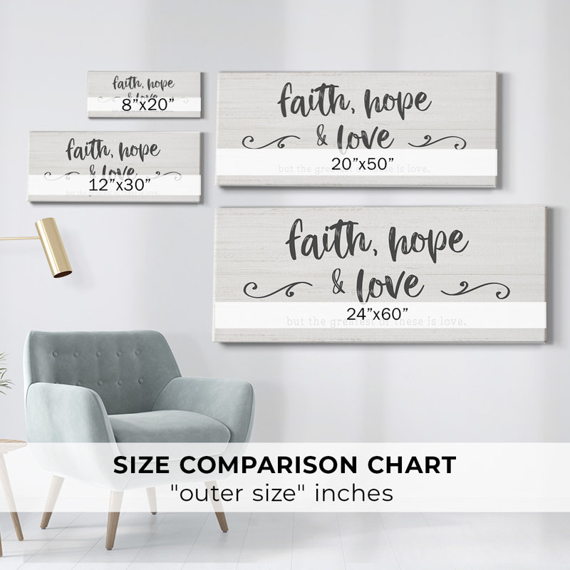 «Greatest Is Love», H 24 po x l 60 po x P 1,5 po