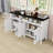 Sideboard with 4-Door, Power Outlets and Adjustable Shelves-252669868