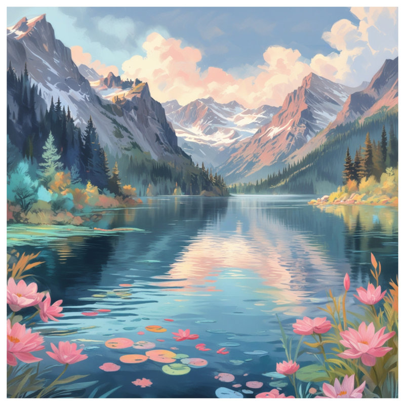 Rideaux de douche Mountain Lake, L 70 po x H 93 po