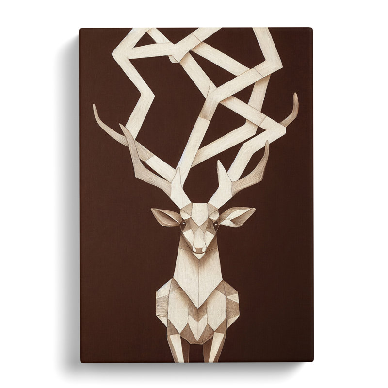 Deer Abstract Design Vol.1 - Wrapped Canvas, 76cm H x 50cm W x 3cm D