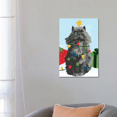 Meowy Hissmas I by June Erica Vess - Wrapped Canvas Gallery-Wrapped Canvas Giclée