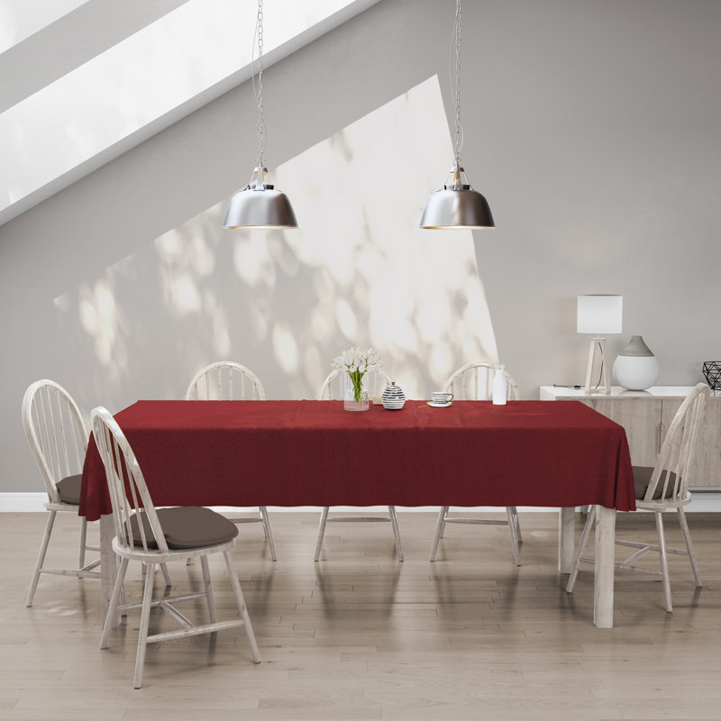 Nappe ronde en polyester Vallejos, 104 po x 60 po, oblong, Rouge brique