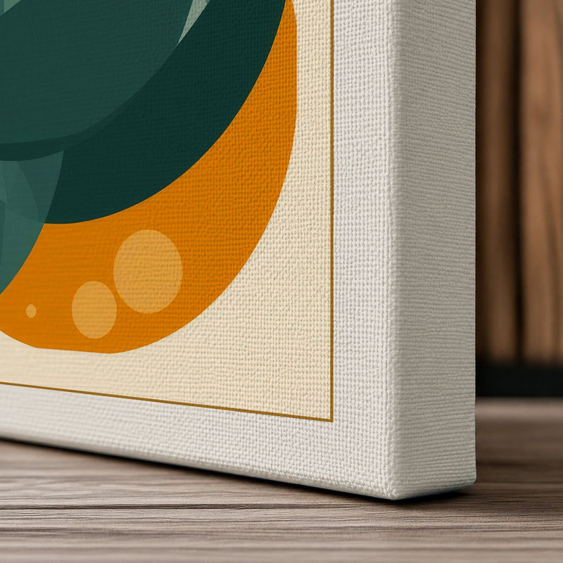 Lotus Bloom Botanical - Wrapped Canvas, 18x12 - 45.7 x 30.5 cm, Cream Border