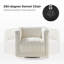Fauteuil demi-tonneau pivotant en cuir Cadance-1342193590