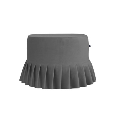 50cm Wide Round Solid Colour Ottoman