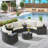 Outstanding Half-Moon Patio Furniture Set with Tempered Glass Table for Outdoor Enjoyment-2108783047