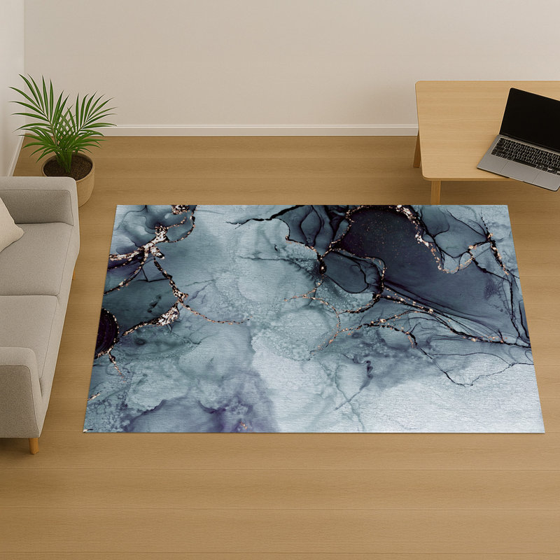 Marble Area Rug, Rectangle 140 x 200 cm