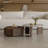 Modern minimalist sintered stone coffee table set