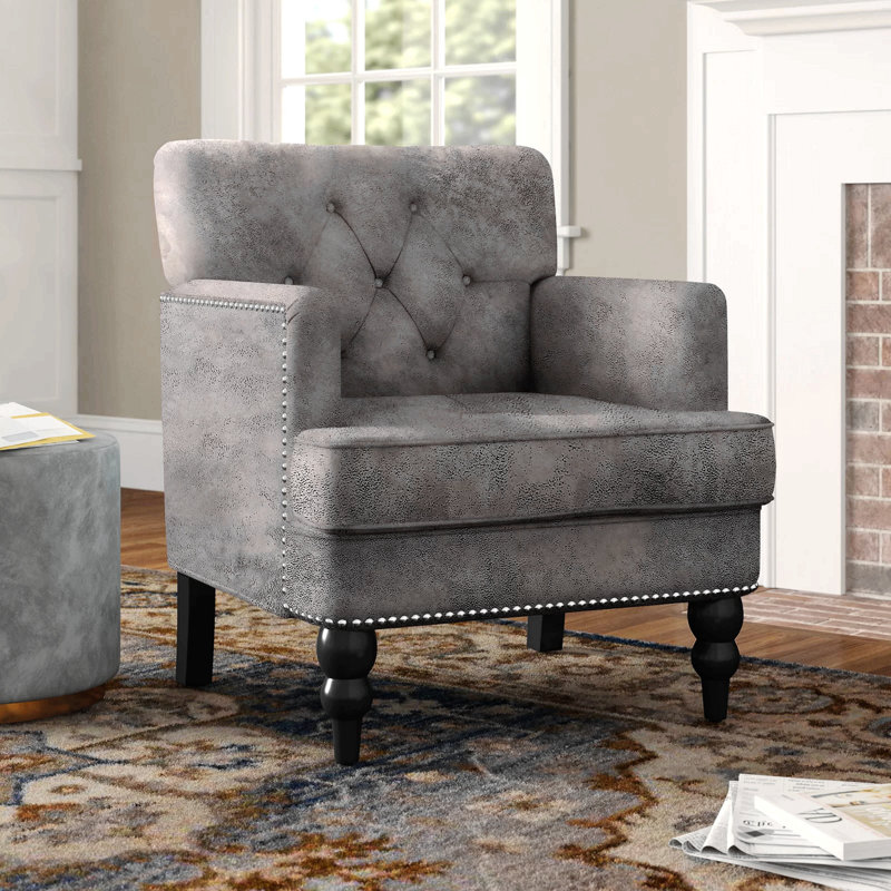 Fauteuil club Harrison, Suède gris